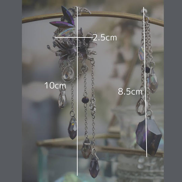 月影の黒花/ピアス