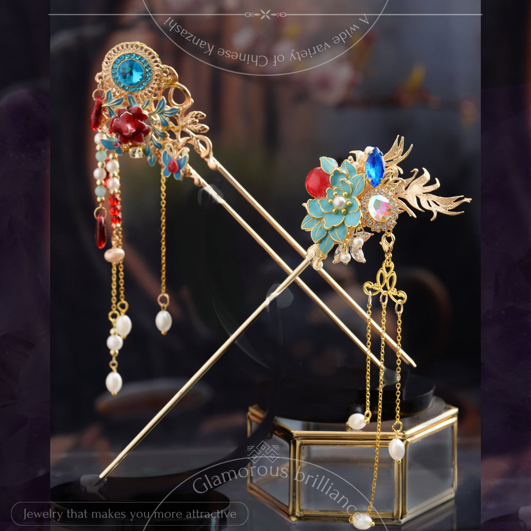 くす玉ピアス – 楼蘭宝石